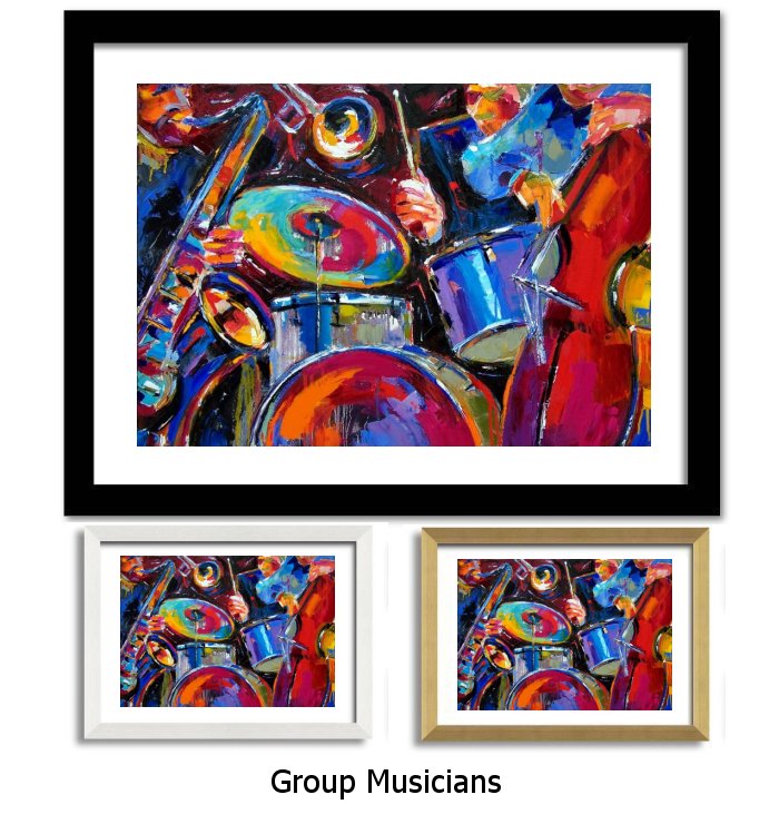 Group Musicians Framed Print